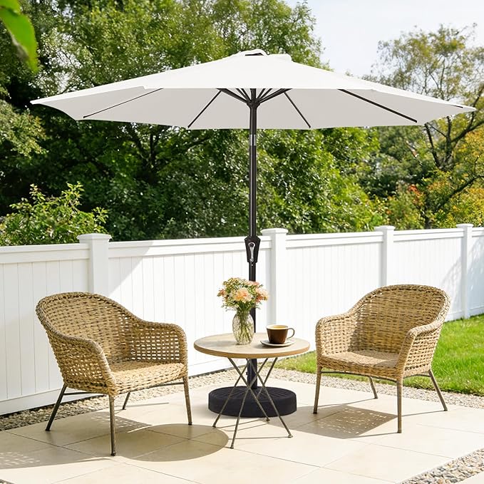 MEWAY 9ft Patio Umbrella Outdoor Table Umbrellas - Image 3