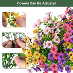 Artificial Flowers for Outdoor, UV Resistant Fake Silk Flowers, Realistic Faux - Image 2