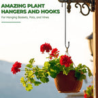 Large Garden S Hooks, 16 Inches Long Plant Hangers Outdoor, Metal Plant Hooks - Image 4