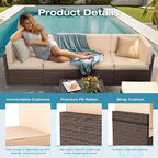 Pamapic Patio Furniture Set, 7 Pieces Modular Outdoor Sectional, Patio - Image 7