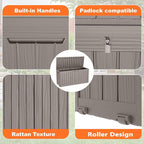 75 Gallon Resin Deck Box, Lockable Patio Outdoor Storage Box - Image 4