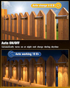 Solar Fence Lights 12 Pack Brown, 50 Lumens Outdoor Fence Lights Solar Powered - Image 5