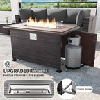 Kullavik 13 Pieces Outdoor Patio Furniture Set, PE Wicker Rattan Sectional Sofa - Image 2