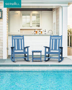 SERWALL Oversized Rocking Chair Outdoor, HDPE Outdoor Rocking Chair - Image 2