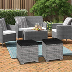 RELAX4LIFE Wicker Outdoor Storage Ottoman - Image 8
