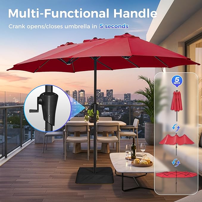 SUPERJARE 13FT Outdoor Umbrella - Image 5