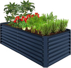 Best Choice Products 6x3x2ft Outdoor Metal Raised Garden Bed, Deep Root Box by BestChoiceProducts