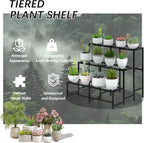 Garden 4 you 3 Tier Split Type Large Metal Plant Stand Stackable, Garden - Image 7