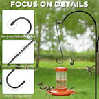 Large Garden S Hooks, 16 Inches Long Plant Hangers Outdoor, Metal Plant Hooks - Image 3