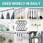 100 Pcs S Hooks for Hanging Heavy Duty, 3.5-inch Heavy Duty Metal S Hook - Image 6