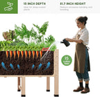AMERLIFE 7x2 Ft Raised Garden Bed, 16 Inch Depth Featuring Legs, Drainage Holes - Image 7