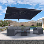 PURPLE LEAF 9' X 12' Left-right Tilt Patio Umbrella Outdoor Cantilever Swivel - Image 2