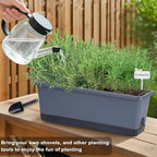 Window Box Planter 4 Packs, 17 Inches Rectangle Flower Pots - Image 3