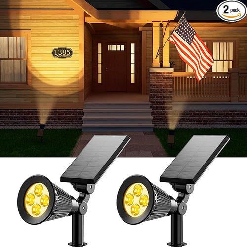 2 Pack Solar Spotlights Outdoor Waterproof by FALOVE