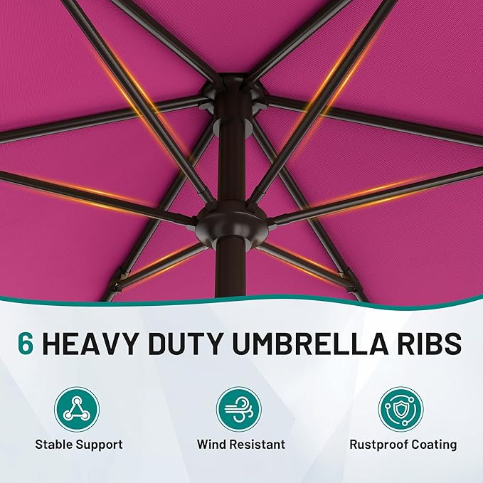 AreShark 7.5FT Patio Umbrella Table Market Umbrella - Image 5