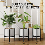 MUDEELA Plant Stand for Indoor Plants: Adjustable Width Fits 8-12 Inch Pots - Image 3