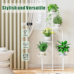 Plant Stand Indoor Outdoor 5 Tier Metal Plant Shelf - Image 3