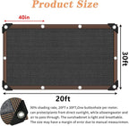 QLOFEI 20x30 FT Shade Cloth for Garden, 80-90% Sunblock Shade Neting Cover - Image 2