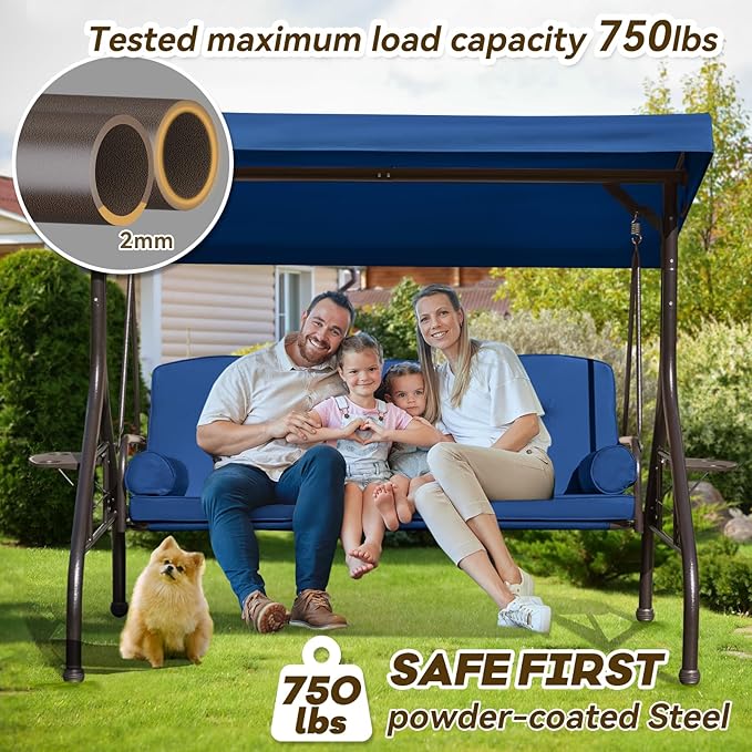 3 in 1 Outdoor Porch Swing - Image 2