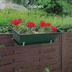 GROWNEER 6 Packs 17 Inches Green Flower Window Box Plastic Vegetable Planters - Image 7