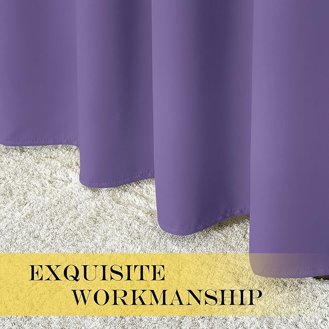 NICETOWN Blackout Curtains 72 inches Long, Grommet Privacy Window Treatment - Image 4