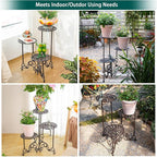 Sungmor Heavy Duty Cast Iron Plant stand, 3 Tier Foldable Metal Plant Shelf - Image 7