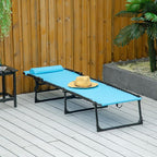 Outsunny Folding Chaise Lounge Chair, Patio Sun Tanning Chair, Outdoor Chaise - Image 9