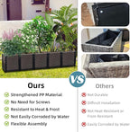 Large Planters for Outdoor Plants 14" Tall Planter Box, Raised Beds for - Image 3