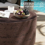 UPHA Outdoor Round Coffee Table, Small Modern Minimalist Accent Tables - Image 3