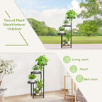 Plant Stand Indoor Outdoor, 4 Tier Metal Flower Pot Shelf Holder Clearance - Image 5