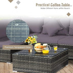 Tangkula 7 Pieces Wicker Patio Furniture Set, All-Weather Outdoor Rattan - Image 8