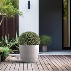 Kante 14 Inch Dia Round Concrete Planter, Indoor Outdoor Large Plant Pot - Image 3