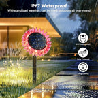 Outdoor Solar Lights, 6 Pack Led Solar Sunflower Lights, Stake/Wall 2-in-1 - Image 6