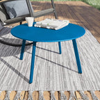 Grand patio 28-inch Round Steel Coffee Table, Outdoor Patio Side Table - Image 8