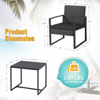 Flamaker 3 Pieces Outdoor Patio Wicker Furniture Set, Modern Rattan Chair - Image 7