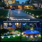 SOLPEX 16 Pack Solar Ground Lights Outdoor Waterproof, Solar Powered Pathway - Image 2