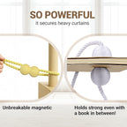 Hion Magnetic Curtain Tiebacks Golden 6 Pack, Curtain Tiebacks Buckles - Image 5