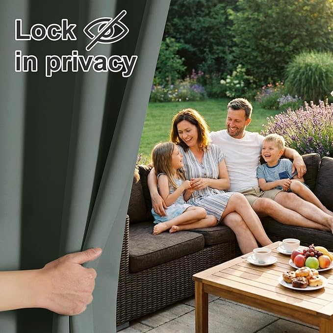 RYB HOME Extra Wide Outdoor Curtains - Image 3