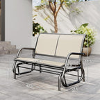 Outsunny 2-Person Outdoor Glider Bench, Patio Double Swing Rocking Chair - Image 3