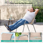Patio Chairs Set of 2, Easily Set Up Stackable Outdoor Dining Chairs - Image 7