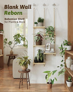 Window Plant Shelves Macrame Plant Hanger Floating Shelves Window Sill Shelf - Image 3