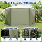 11.5x11.5FT 6-Sided Pop Up Gazebo Tent，One-Push Setup Canopy Tent - Image 3