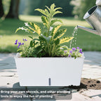 Window Box Planter 6 Pcs, 16.5 Inches Self Watering Rectangle Flower Plant Pots - Image 6
