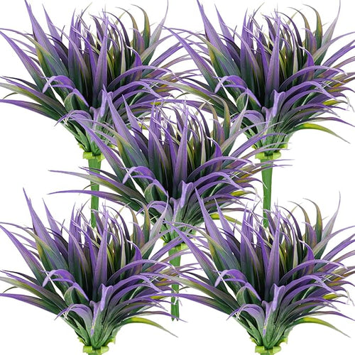 32Pcs Artificial Grass Fake Plants 17.3in Outdoor Plants UV Resistant Faux by Phliofd