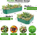 Galvanized Raised Garden Bed for Gardening, Modular Above Ground Growing - Image 4