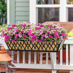 6 Pack 24 Inch Window Boxes Planters Railing Planter Box - Image 4