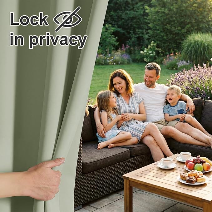 RYB HOME Extra Wide Outdoor Curtains - Image 3