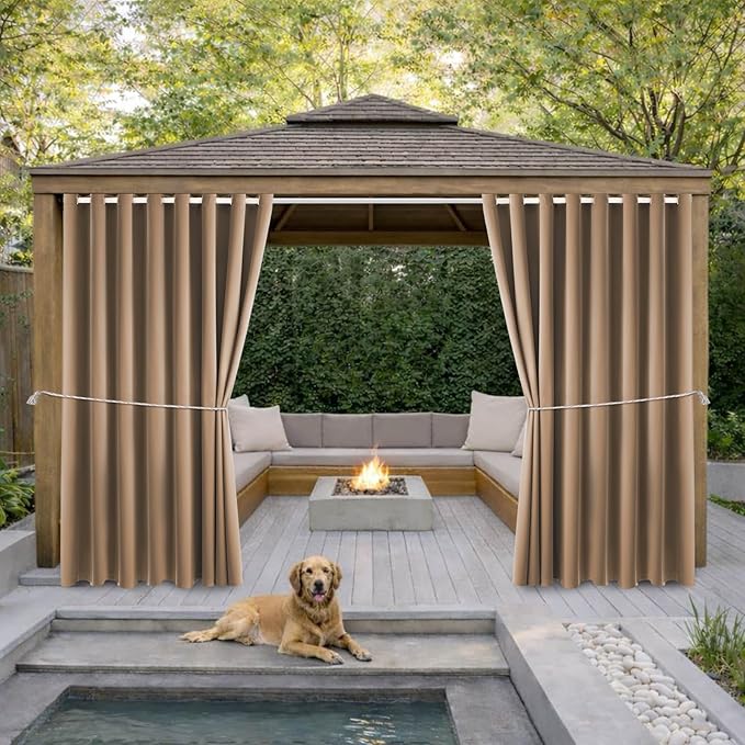 Waterproof Outdoor Curtain W105 x L84 by DivaenCamino