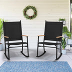 Shintenchi Outdoor Rocking Chairs Set of 2, Upgraded High Back Patio Rocking - Image 7