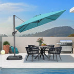 PURPLE LEAF 9 Feet Patio Umbrella Outdoor Cantilever Square Umbrella Aluminum - Image 2